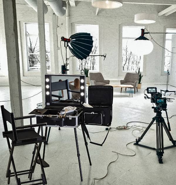 Cantoni Make-up-Station beim Fotoshooting